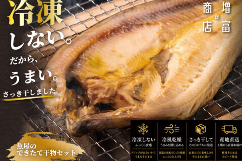 【7月1日発送 冷凍しない干物】　　　　できたて干物セット